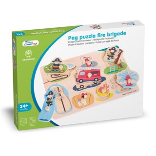 Peg puzzle - 8 pieces - fire brigade